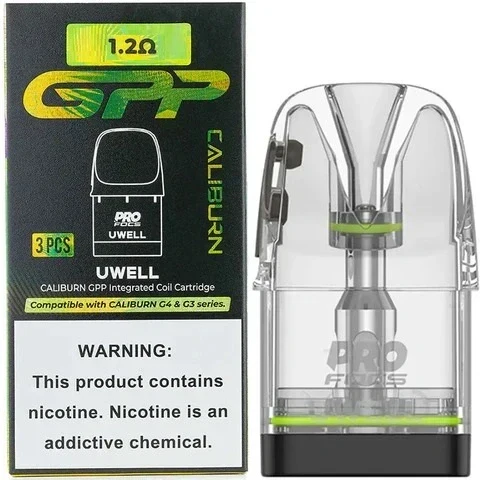 Uwell Caliburn GPP Replacement Pod 1.2Ω (3-Pack) – Vape Store in Indore Uwell Caliburn GPP Replacement Pod 1.2Ω (3-Pack) – Vape Store in Indore